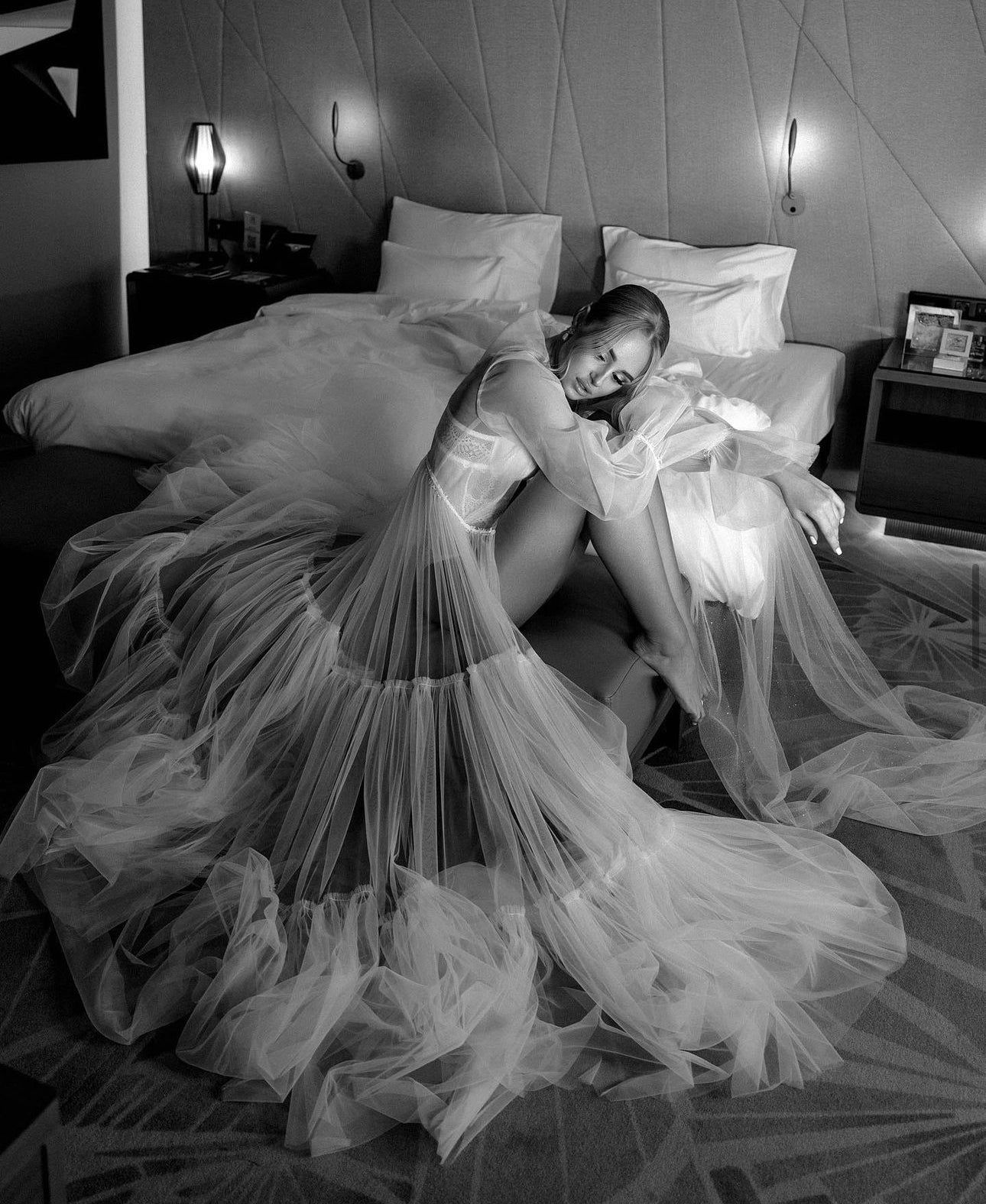 MELODY Tulle Luxury Bridal Robe