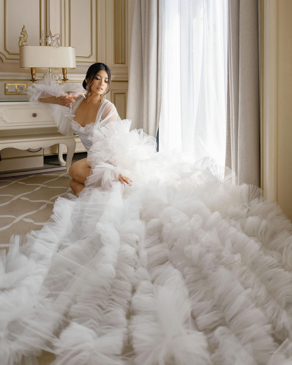 Kelsey Tulle Bridal Robe