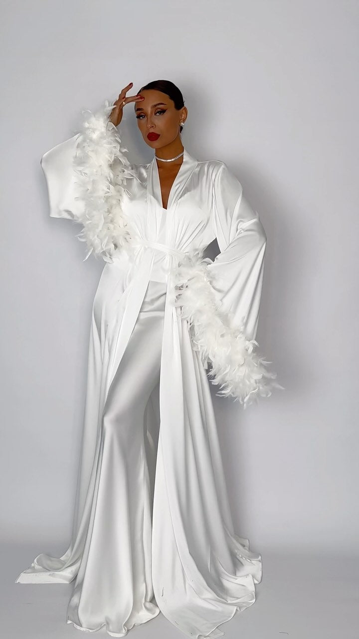 KARUCCHIE Silk Bridal Robe
