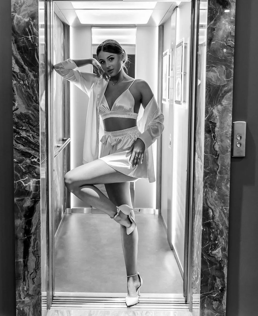 Agnes Luxury Bridal Pajamas Set 3 Pieces Set