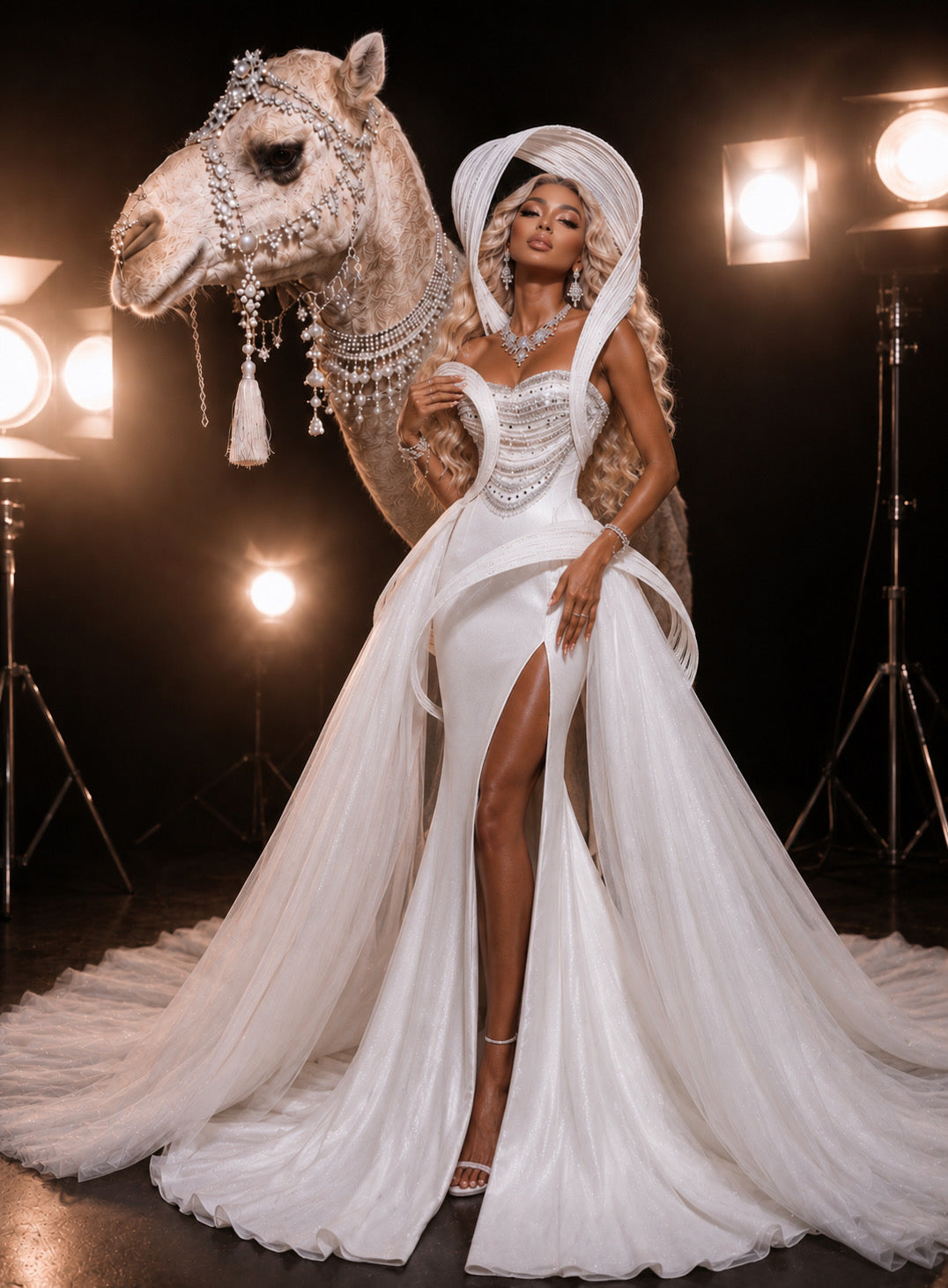 PAVLA Sculpted Royal Minimal Gown