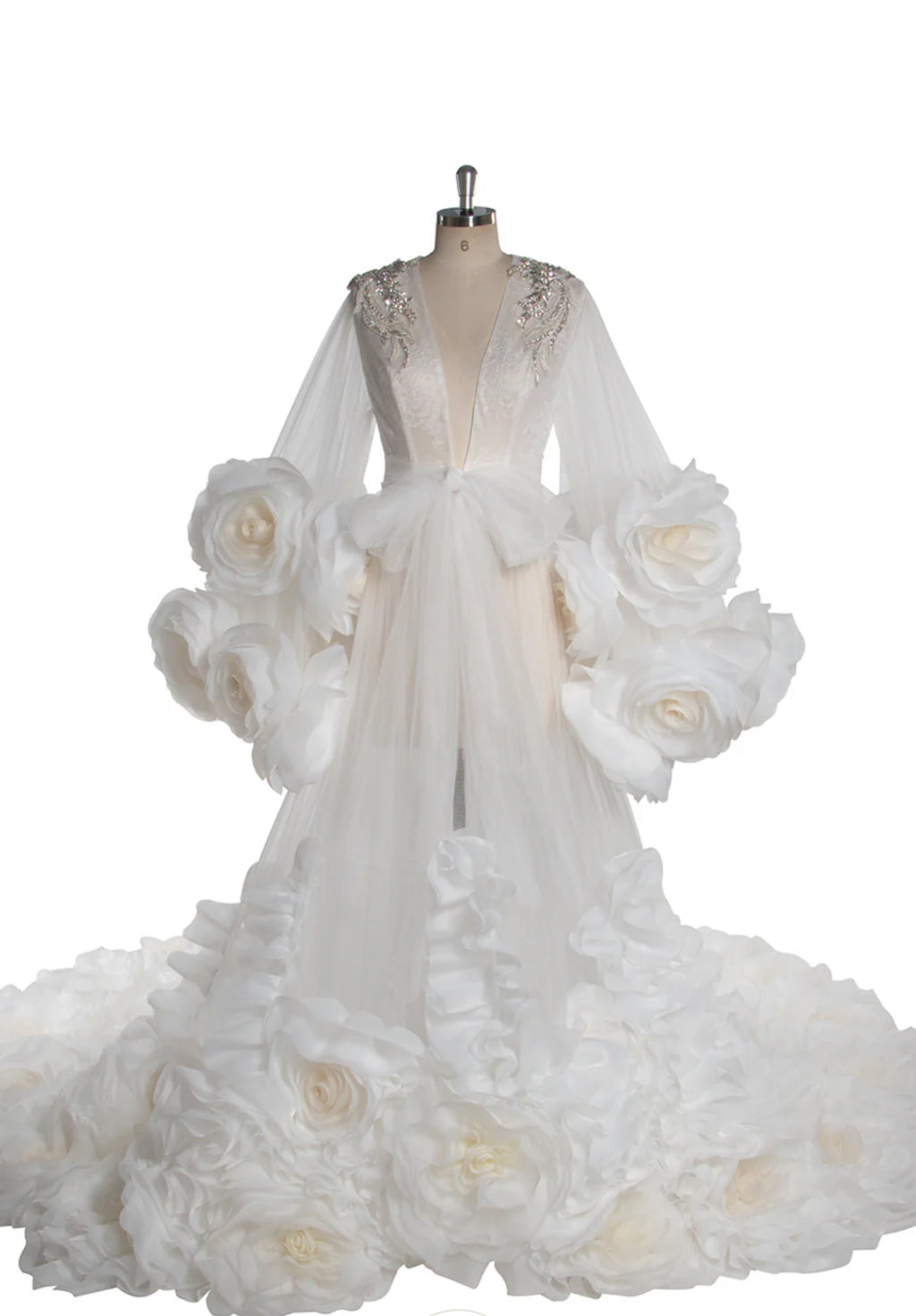 FLORIDA Extra Luxury Floral Bridal Robe