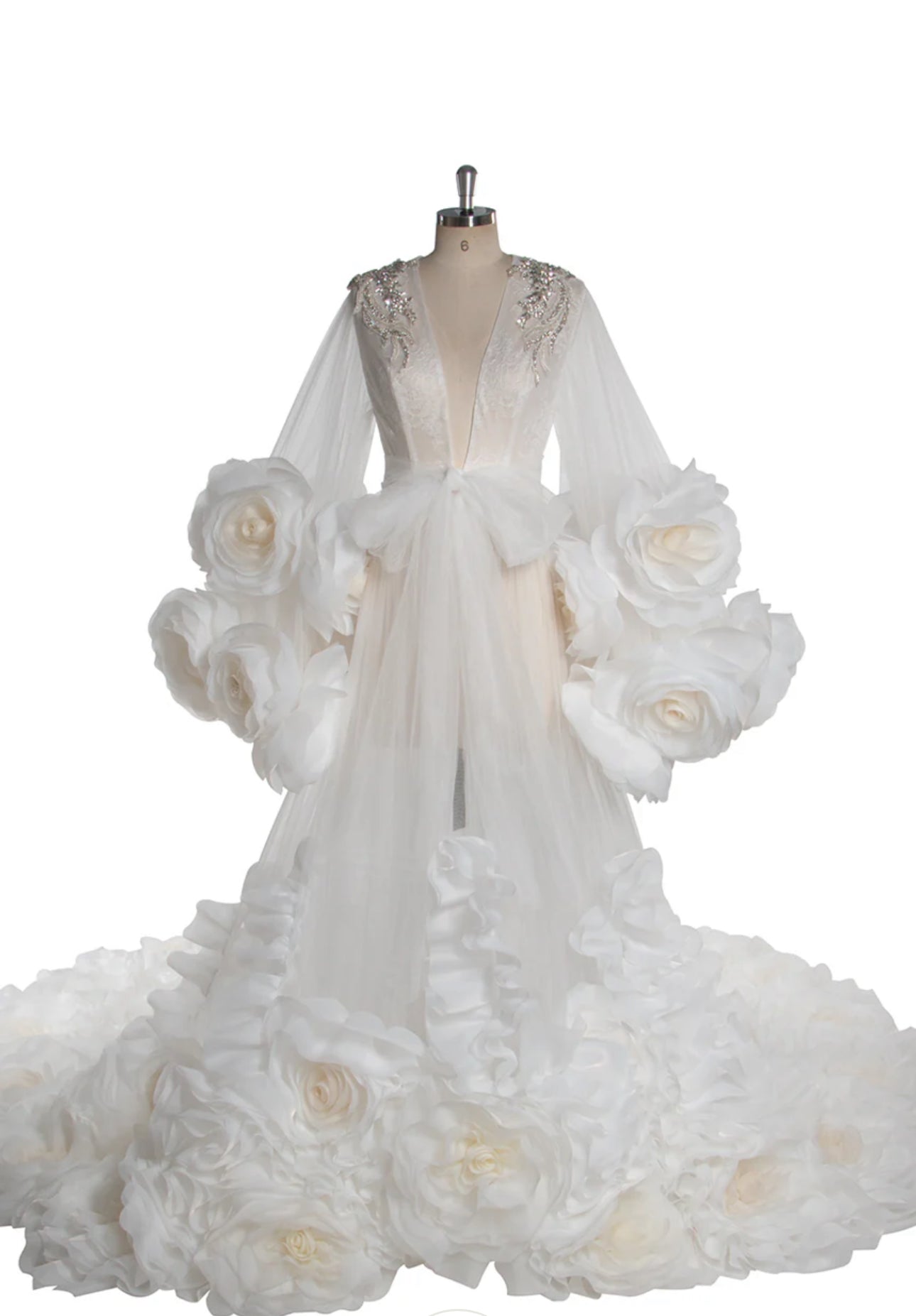 FLORIDA Extra Luxury Floral Bridal Robe