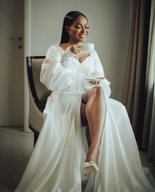 SAHARA silk luxury bridal robe