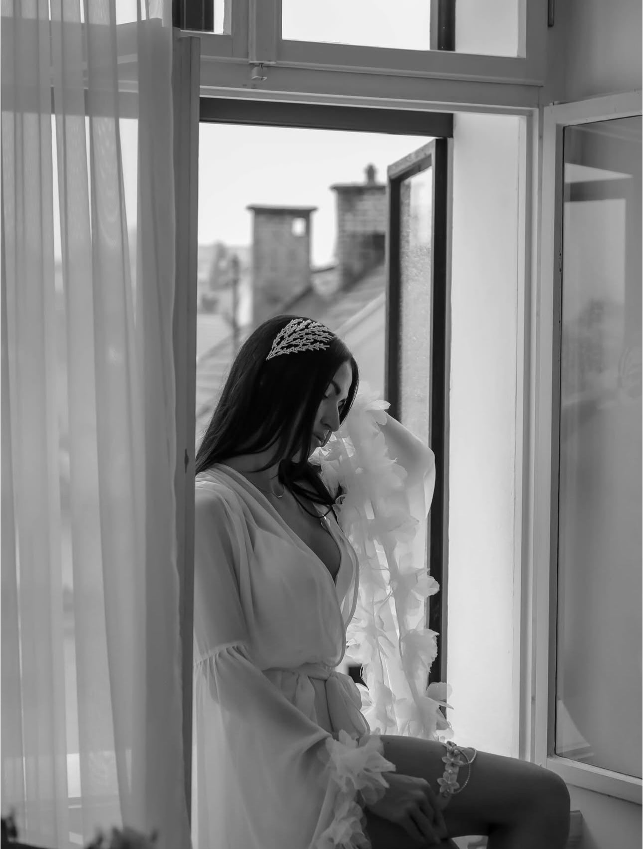 LAURA Chiffon Bridal Robe