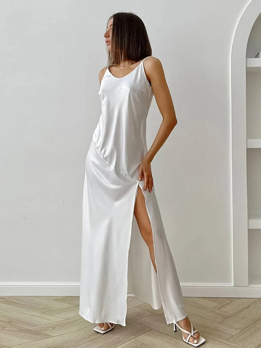 MONA Slip Bridal White Long Dress