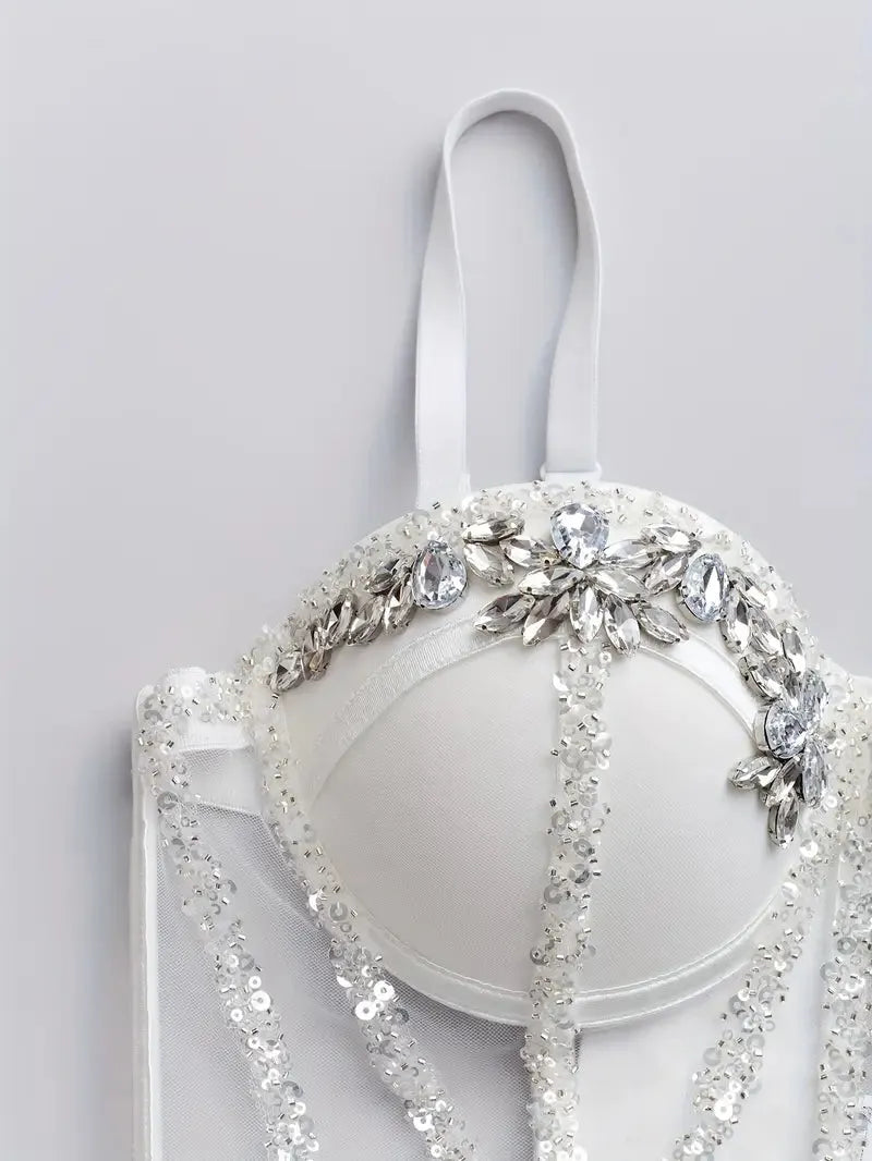 MERILIN Rhinestone Bustier