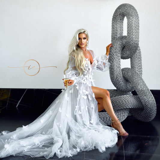 Luxury Adel Bridal Robe | Elegant Wedding Prep