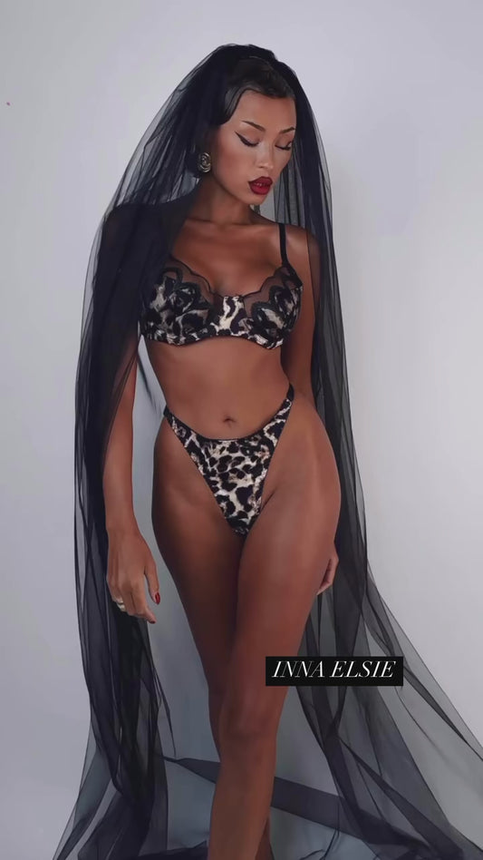 NEVADA Leopard Print Lingerie Set