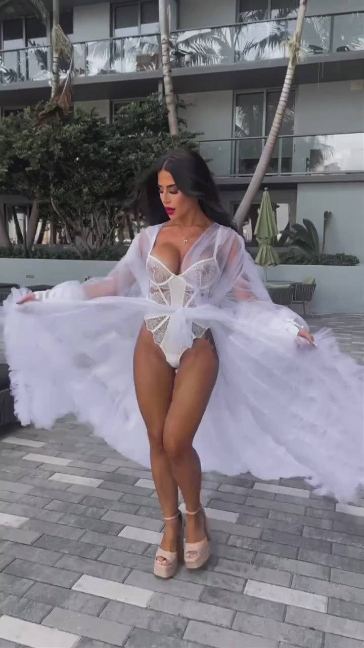 Luxury Ariela Bridal Tulle Robe