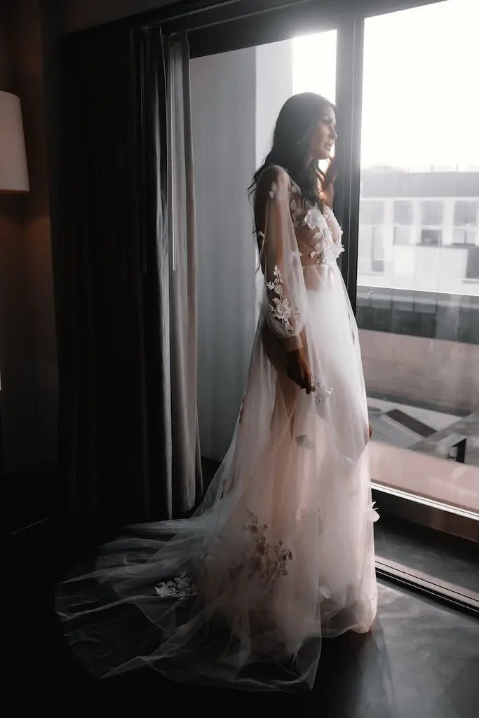 ANGEL lace bridal robe