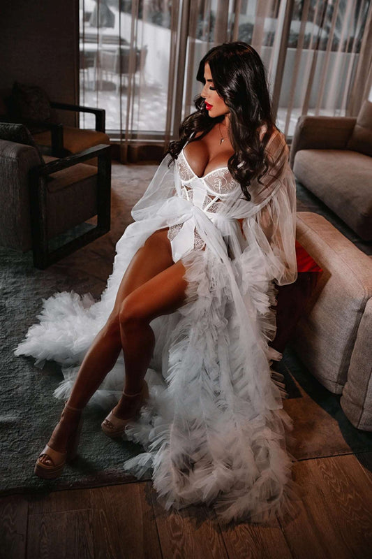 Luxury Ariela Bridal Tulle Robe
