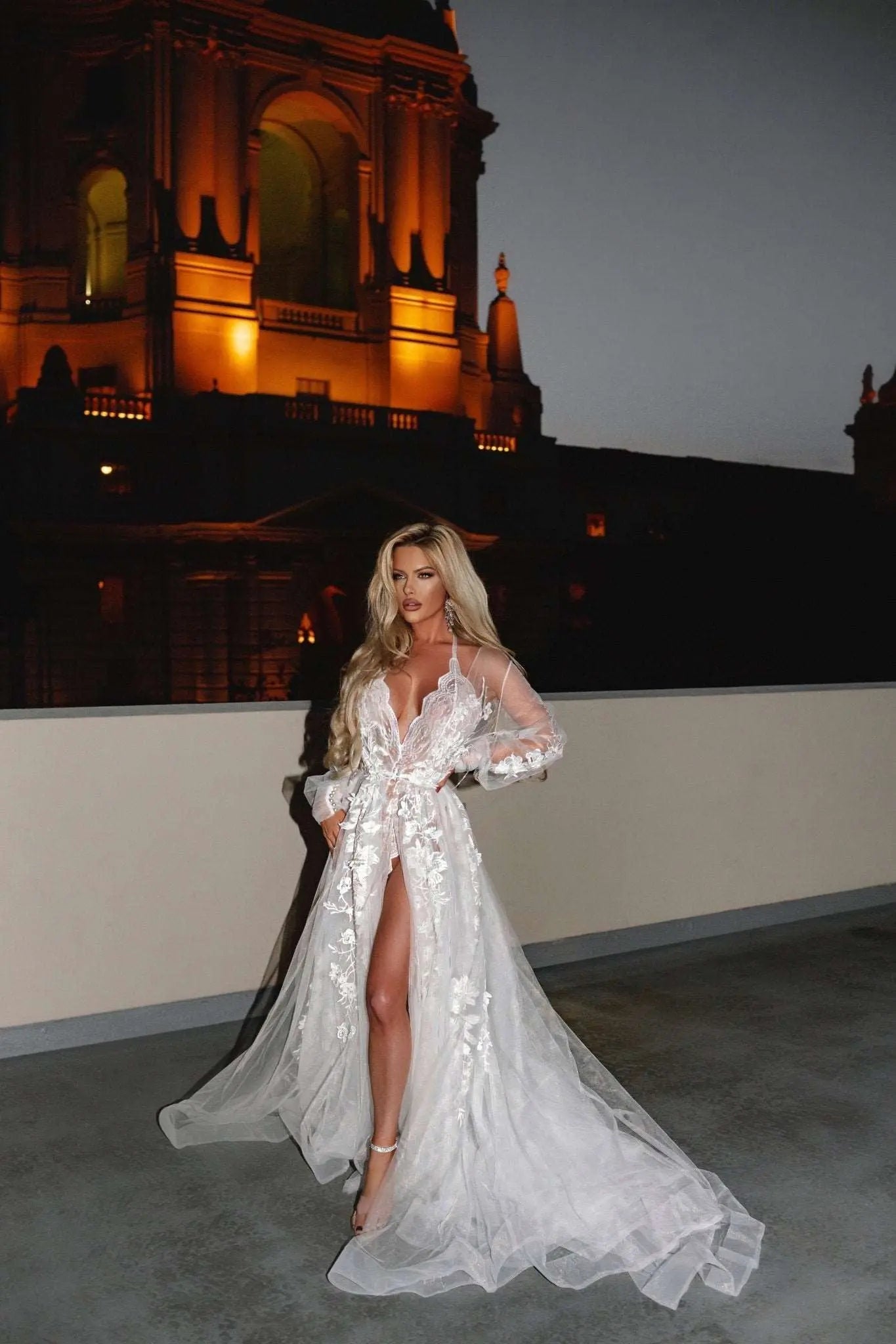 ASHLEY white luxury bridal robe