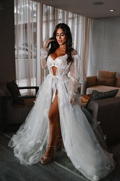 Luxury Bruna Shiny Bridal Robe