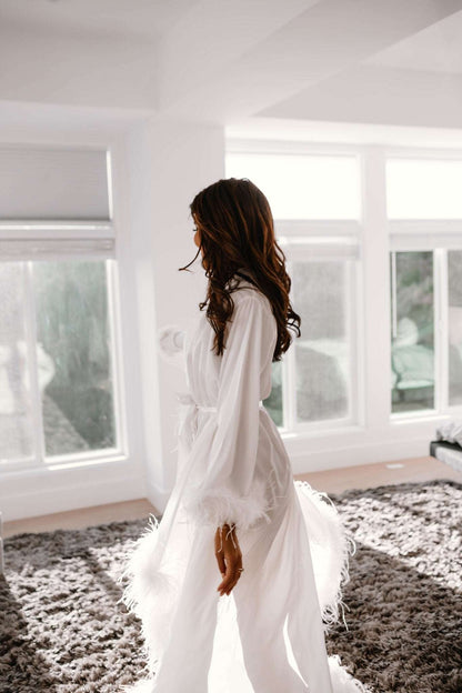 Casey Luxury Silk Bridal Robe