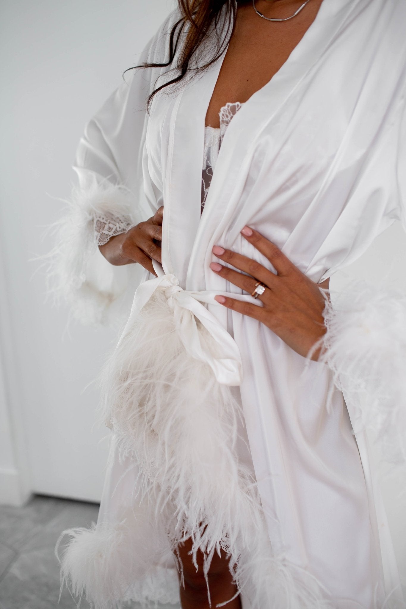 CASEY silk bridal robe