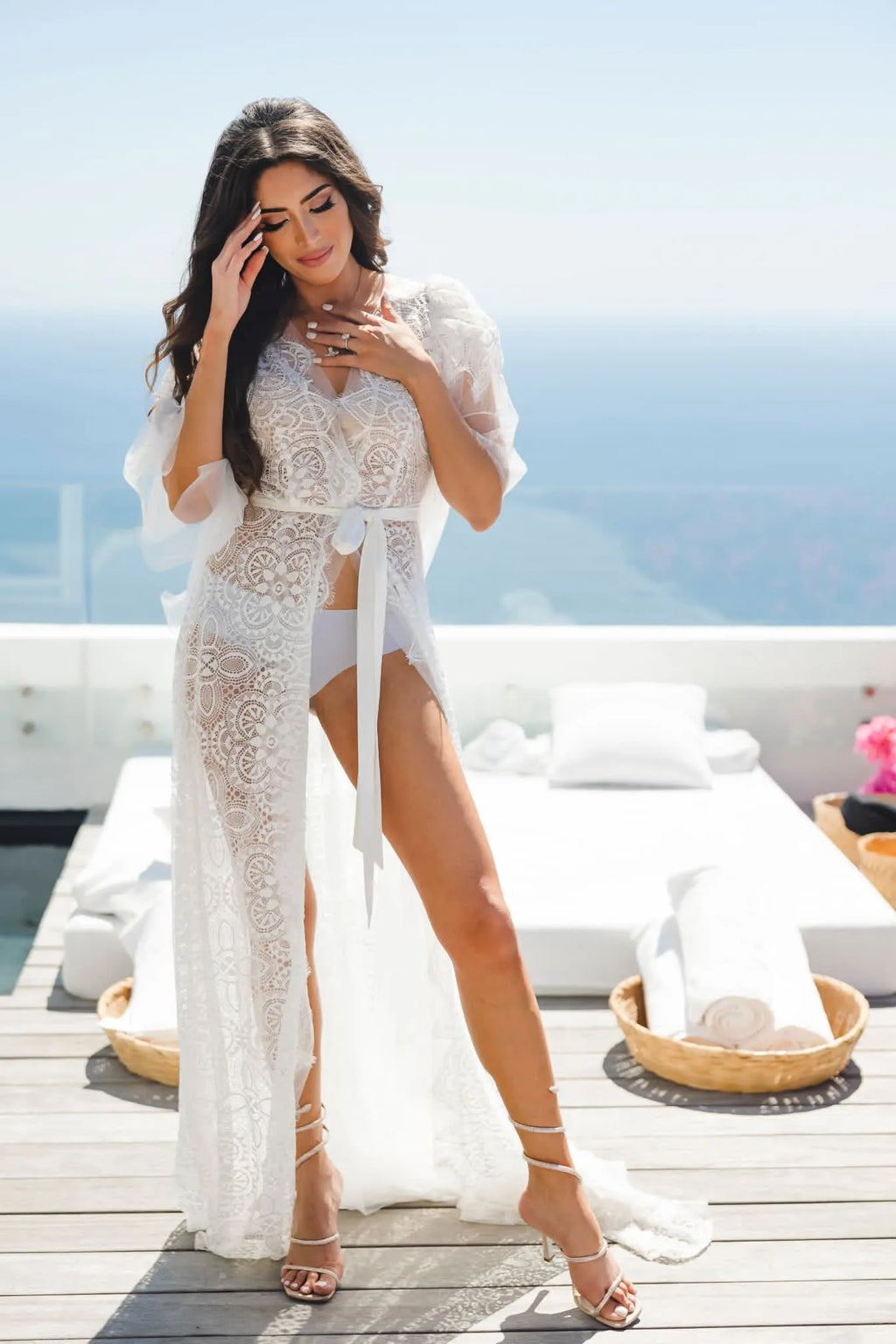 FIORENTINA lace bridal robe
