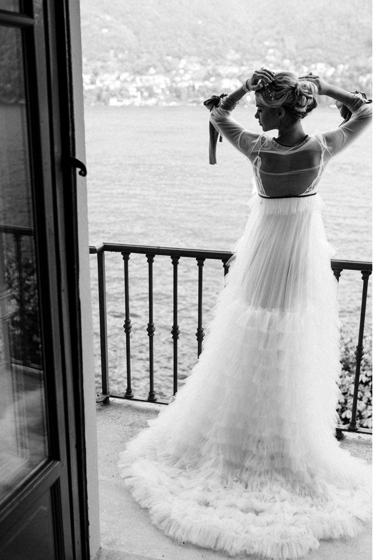 Noir Luxury Lace Bridal Robe