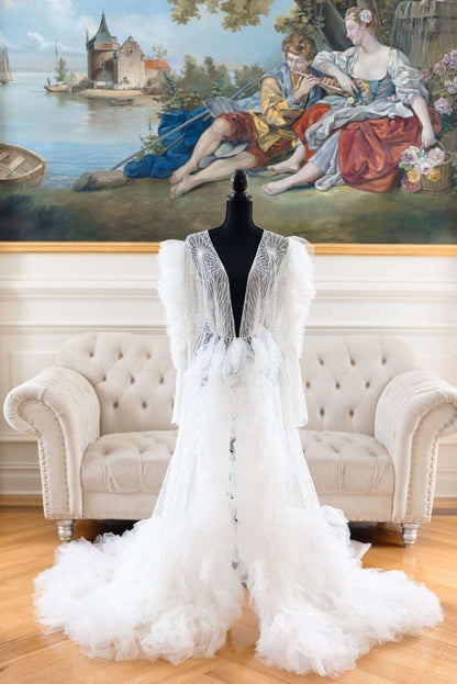 VIVIANA lace bridal robe
